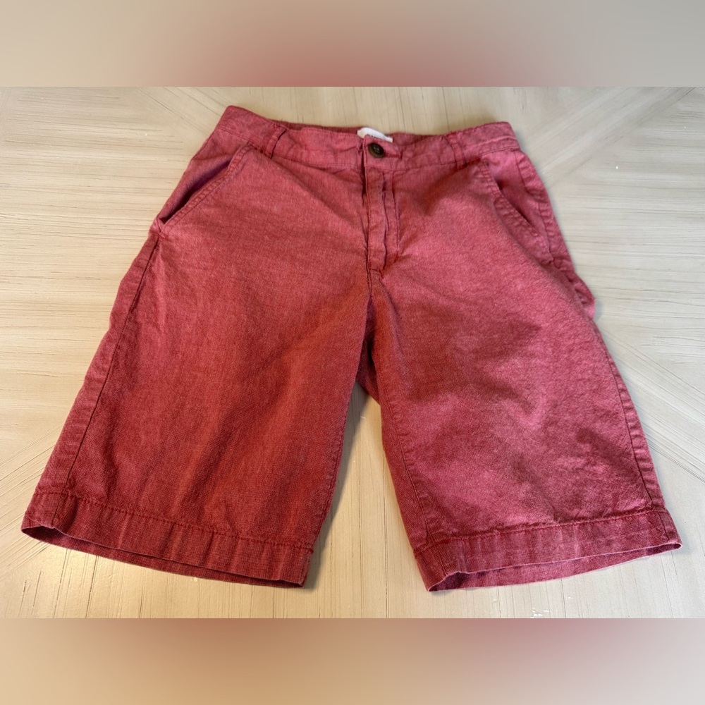 Old Navy Boys Adjustable Waist Cotton Chino Shorts – Size 12 (Cranberry Red)
